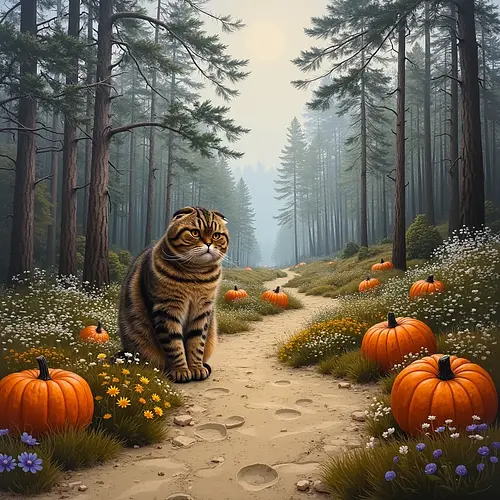 AI-generated seasonal pet portrait