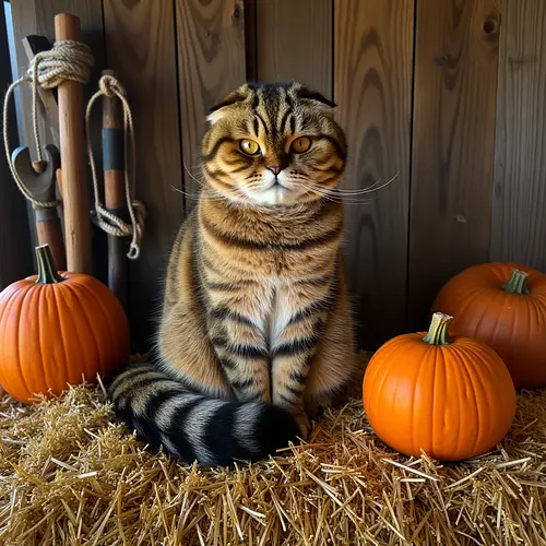 AI-generated autumn pet portrait