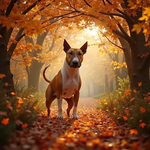 AI-generated autumn pet portrait