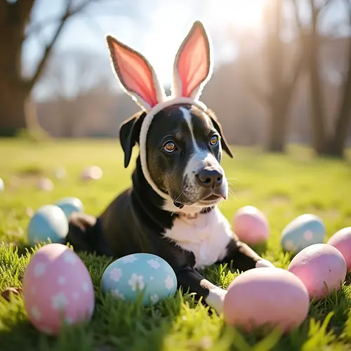 AI-generated Easter pet portrait