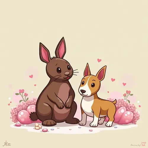 AI-generated Easter pet portrait