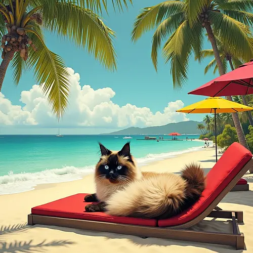 AI-generated summer pet portrait