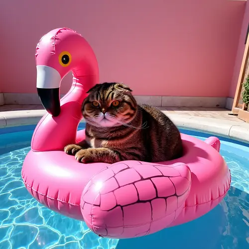 AI-generated summer pet portrait