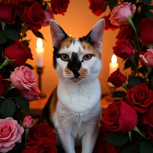 AI-generated Valentine's Day pet portrait