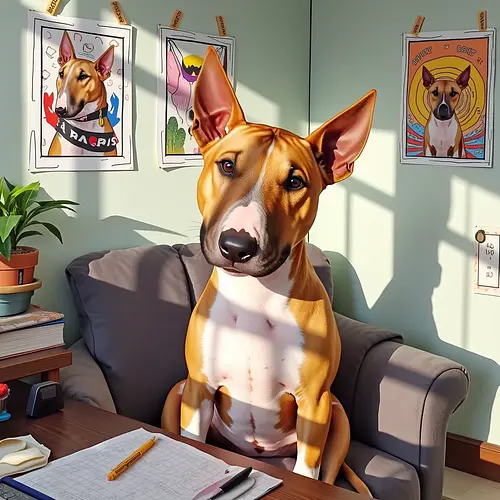 AI portrait of a dog with price comparison