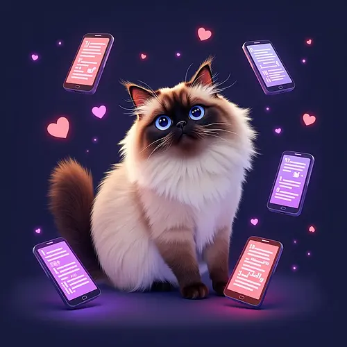 AI pet art displayed on a phone screen
