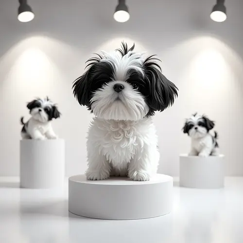 AI pet art printed on mug and poster
